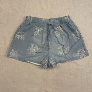 Women's Blue Floral Shorts